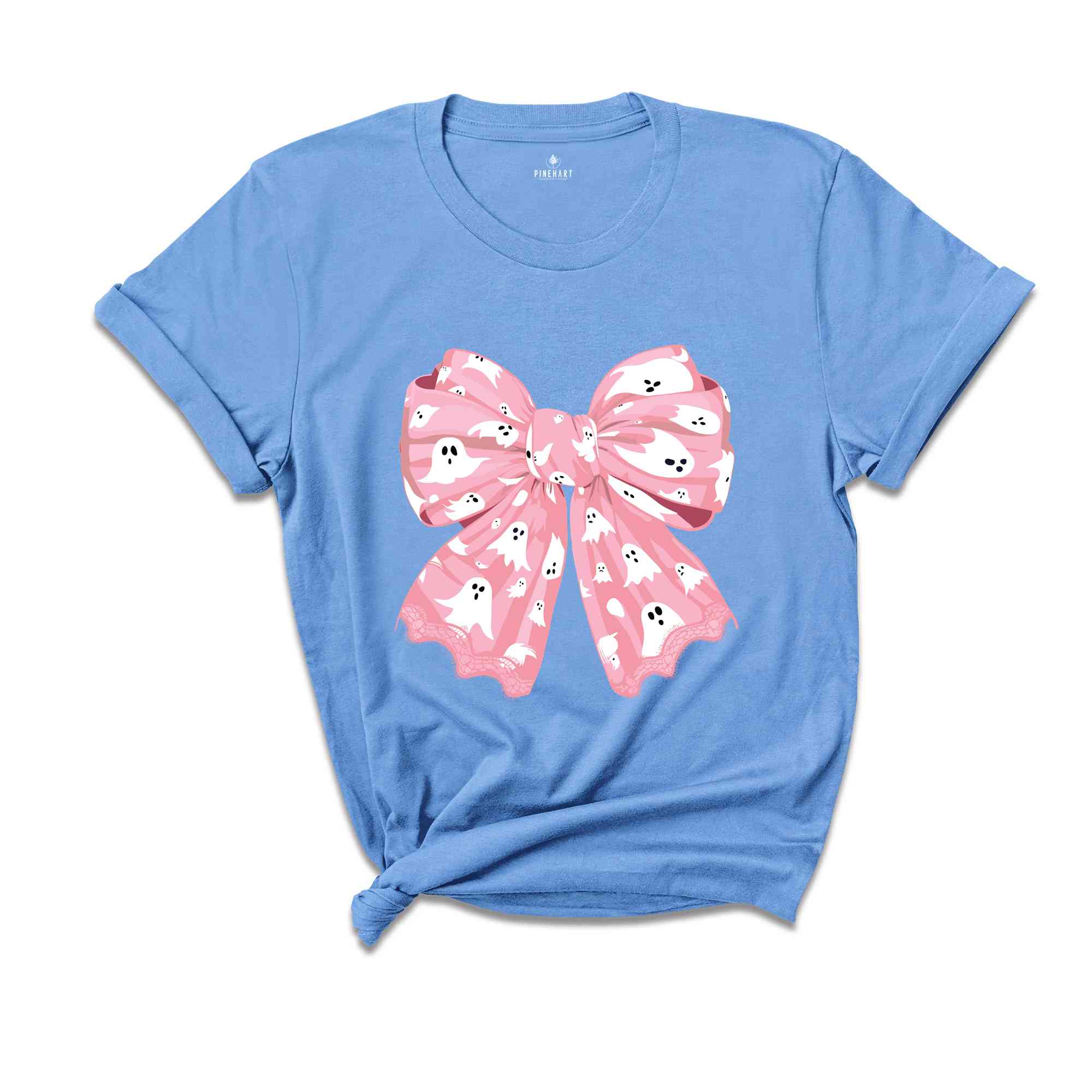 Coquette Pink Bow Ghost Shirt, Pink Coquette Halloween Shirt, Pink Spooky Vibes Shirt, Halloween Shirt, Cute Ghost Shirt, Coquette Shirt