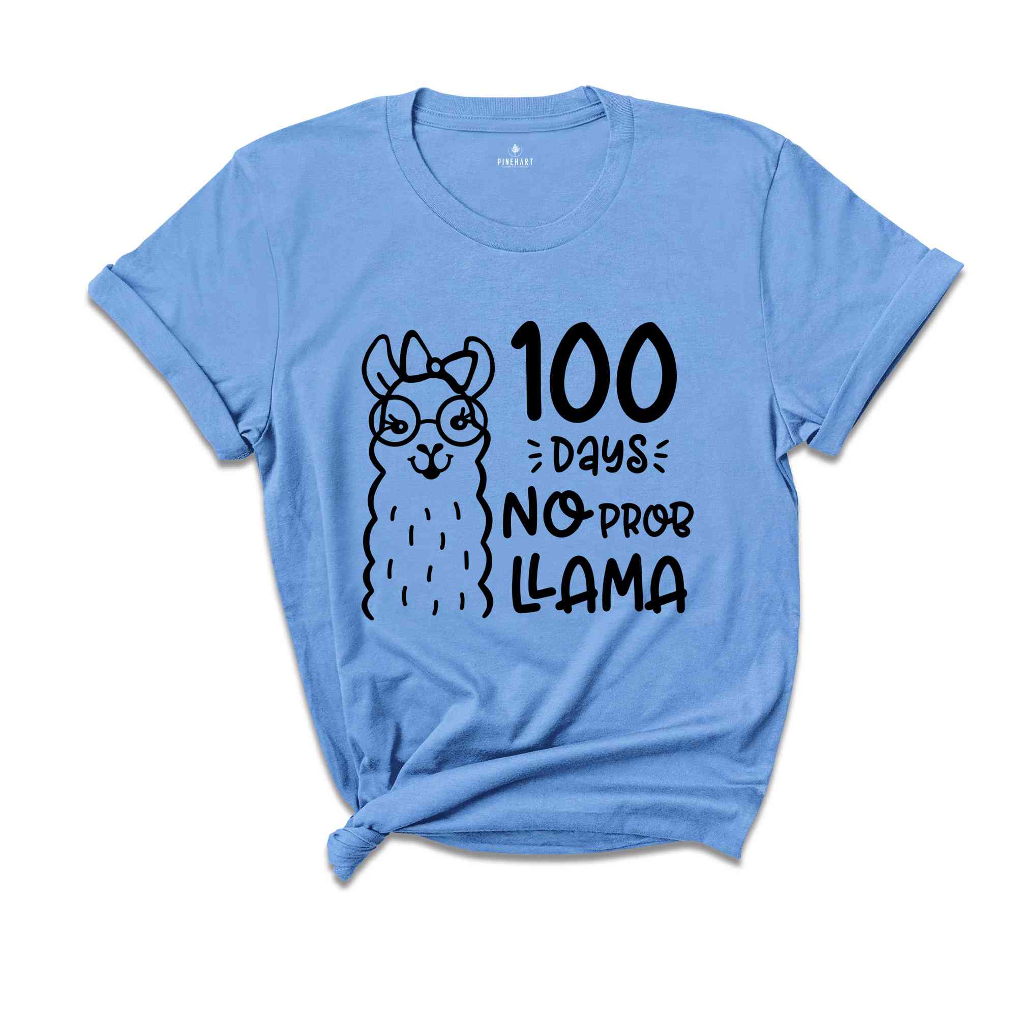 100 Days of School Shirt, 100 Days of No Prob Llama Shirt, Funny Back to School Shirt, Funny Quarantine 2024 Shirt, Funny Teacher Shirt