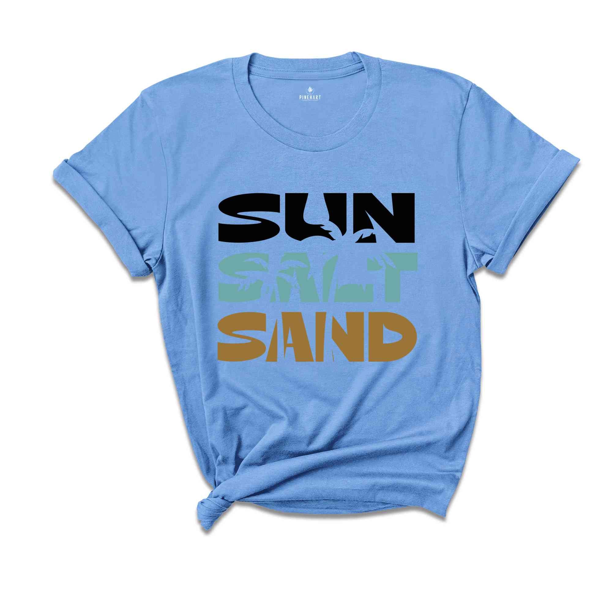 Sun Sand Salt T-Shirt, Vacation Shirt, Beach Shirt, Summer Vacation Tee, Palm Tree Summer Shirts, Vacation Matching Shirts