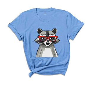 Raccoon Shirt, Cute Animal T-Shirt, Raccoon With Glasses, Raccoon Lover Shirt, Raccoon Gift, Raccoon Sweatshirt