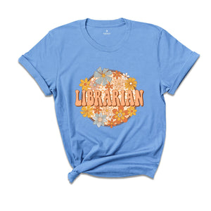 Librarian Shirt, Cute Librarian Tee, Gift For Librarian, Teacher Gift Tee, Library Reading Shirt, School Librarian Gift, Book Shirt