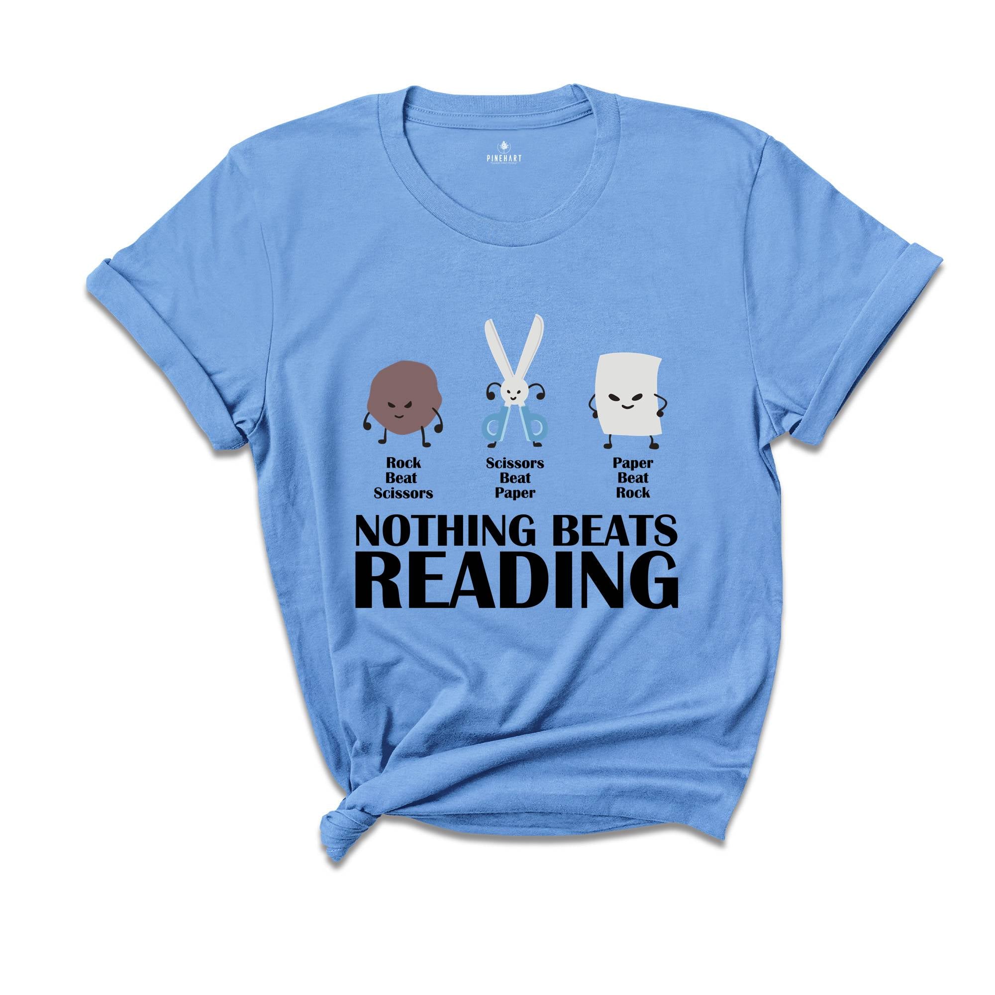 Rock Paper Scissor Reading Shirt, Book tshirt, Reading Teacher T-shirt, Bookworm Shirt, Teacher Tee, Book Lover Gift