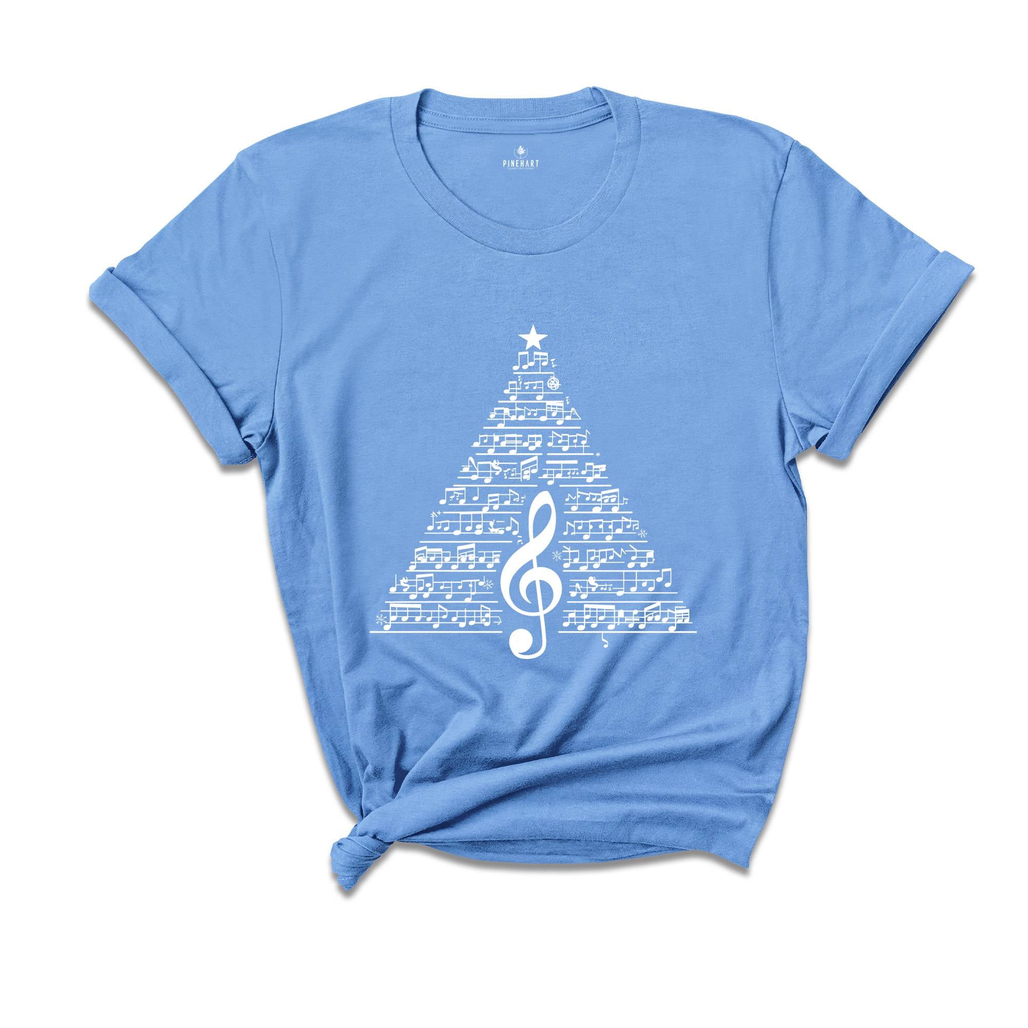 Christmas Tree Music Sweatshirt, Music Note Tree Sweater, Music Lover Christmas Gift, Musician Mother Gift Shirt, Christmas Vibes T-Shirt