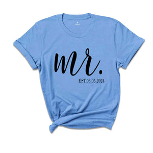 Custom Mr and Mrs Shirt, Custom Couples Shirt, Honeymoon Shirt, Custom Wife Shirt, Wedding Party Shirt, Engagement Shirt, Cute Couple Shirt