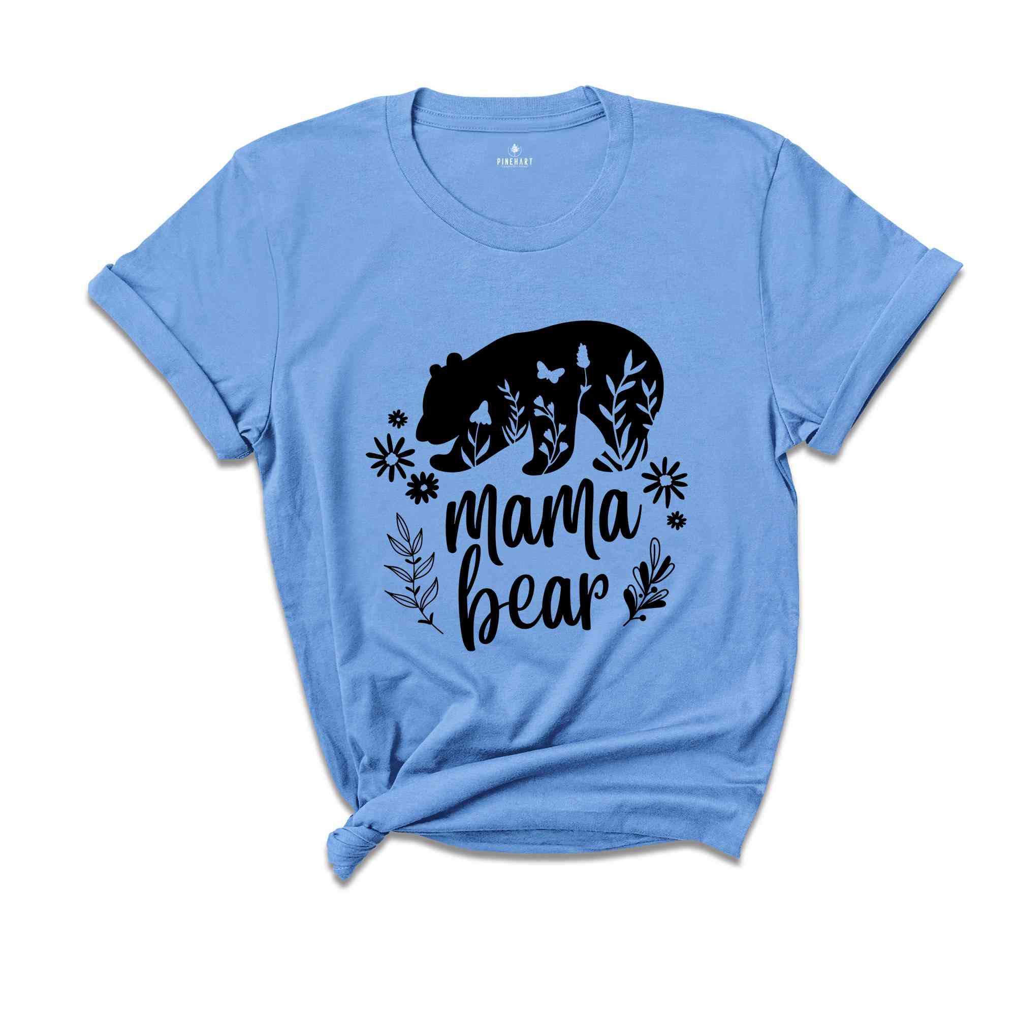 Mama Bear Shirt, Wild Animal Shirt, Gift For Mom, Flower Shirt, Bear Shirt, Floral Bear Shirt, Animal Shirt