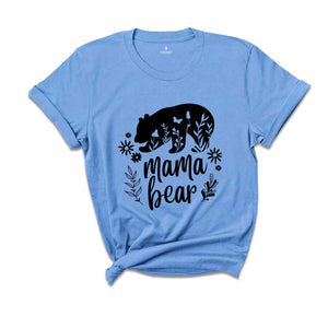 Mama Bear Shirt, Wild Animal Shirt, Gift For Mom, Flower Shirt, Bear Shirt, Floral Bear Shirt, Animal Shirt