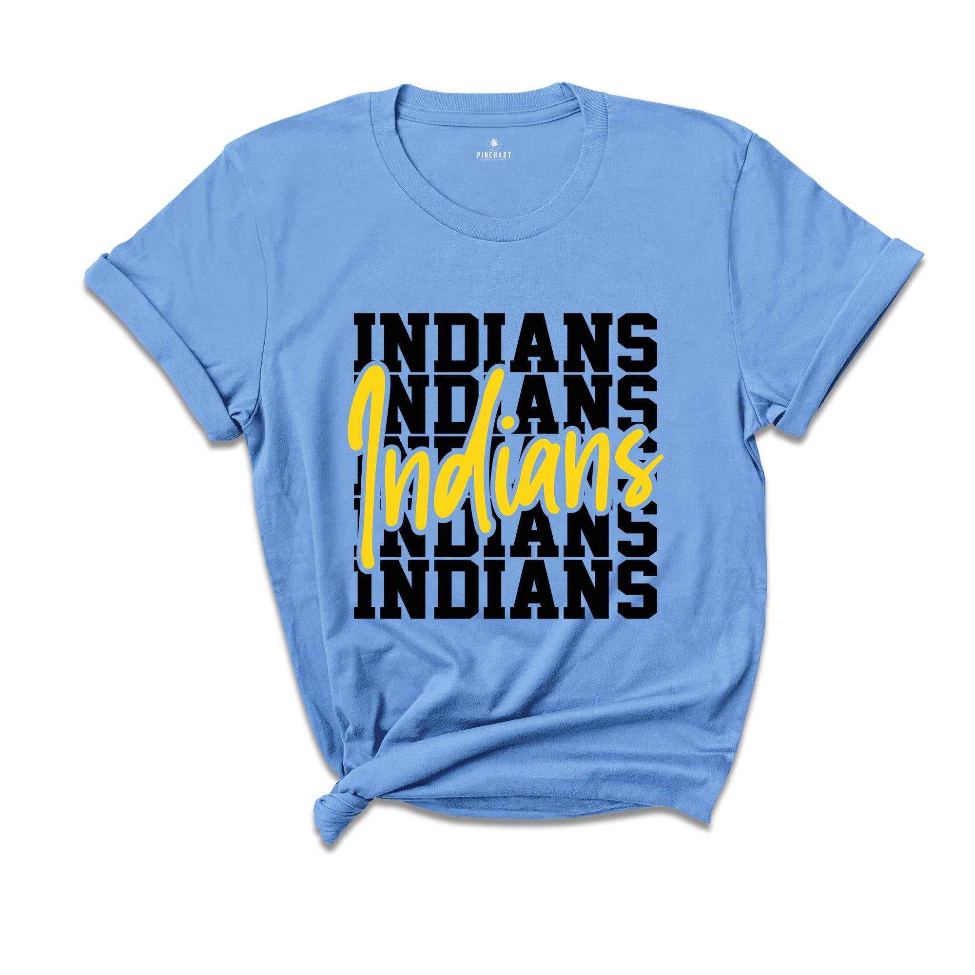 Team Mascot Shirt, Indians Team Shirt, Indians Team Spirit Shirt, Indians Fan Shirt, Indians School Shirt, Indians School Spirit