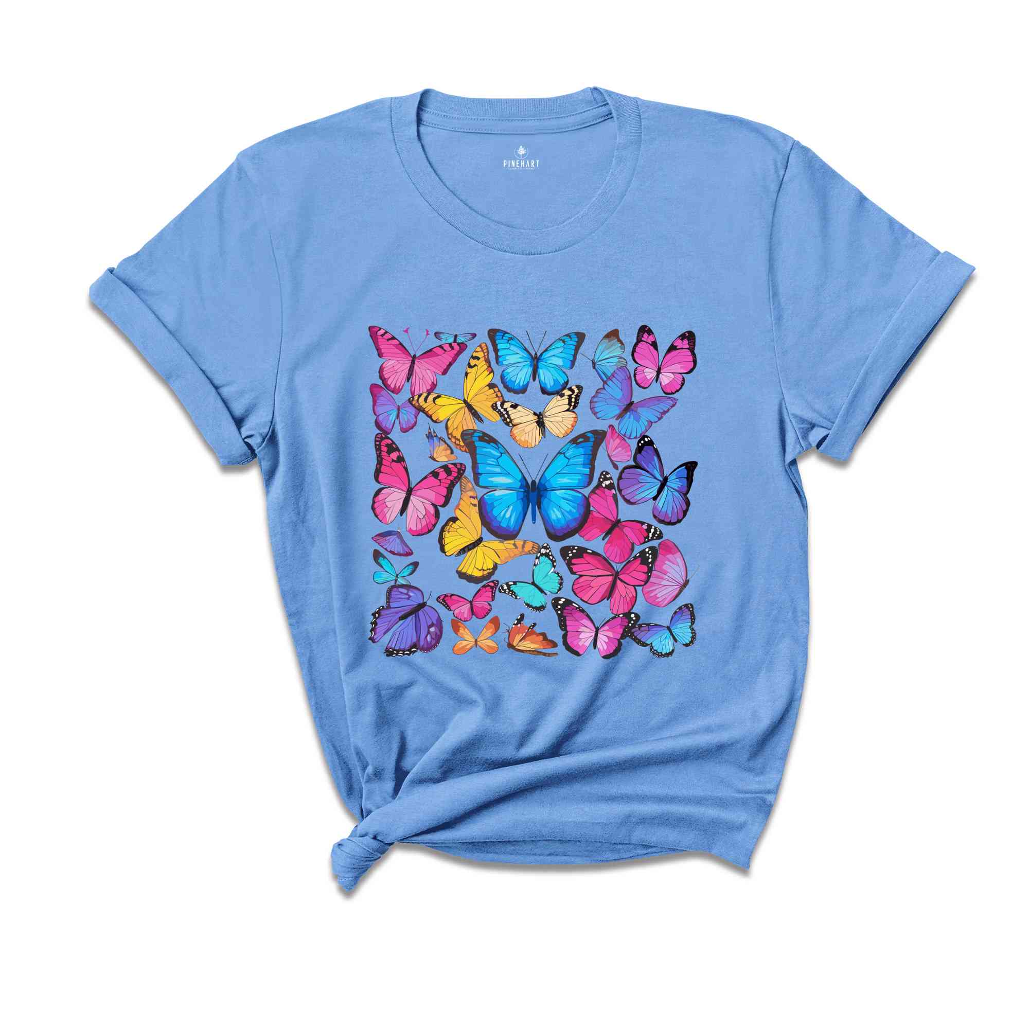 Rainbow Butterfly T-shirt, Cute Butterfly Gift, watercolor Butterflies Shirt, Cute Gift for Women, Summer Shirt, Cute Butterfly Shirt