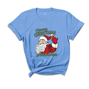 Merry Christmas Assholes Shirt, Humerus Santa Claus, Christmas Santa Shirt, Funny Christmas Party Shirt, Sarcastic Christmas Gift