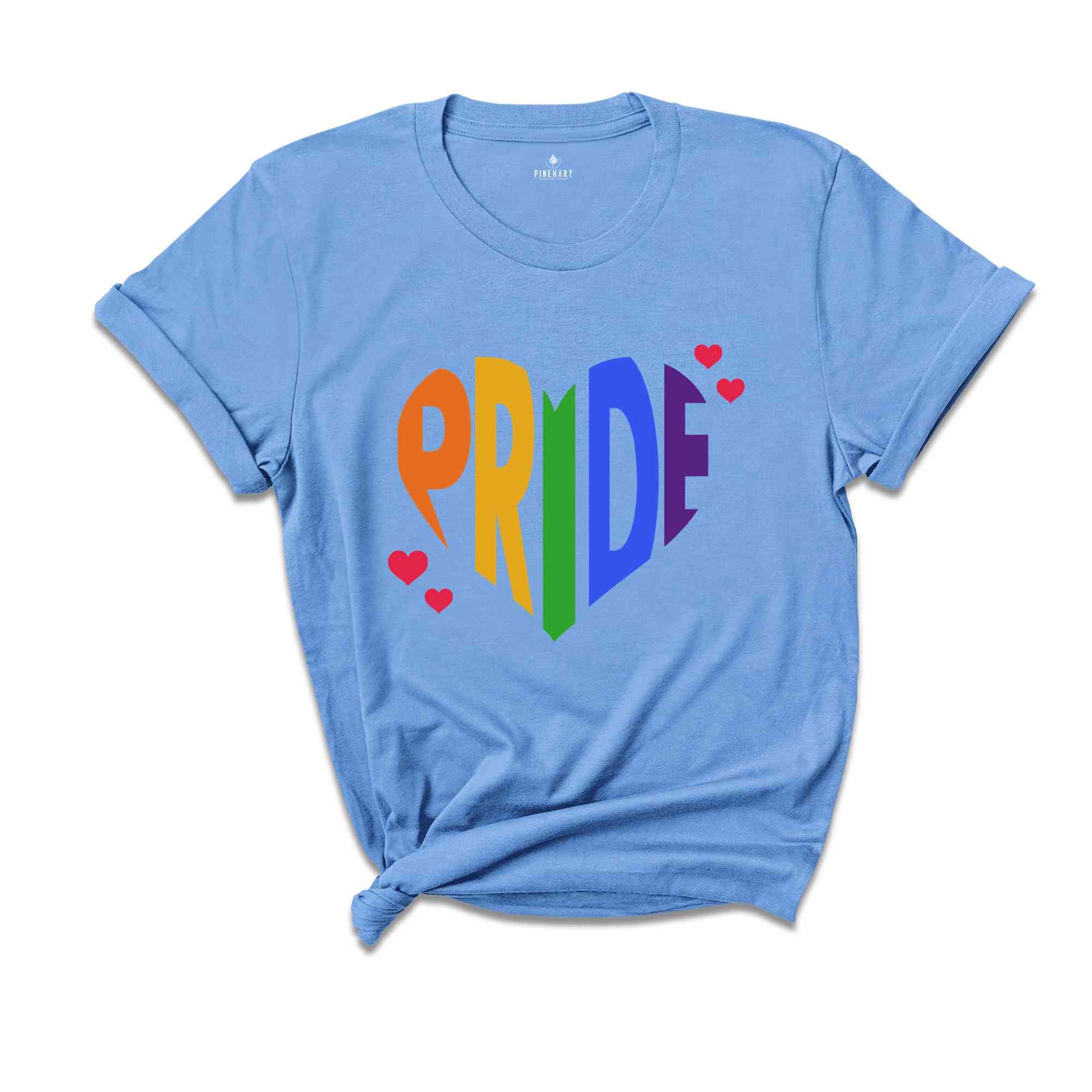 Pride Shirt, Heart of Pride Shirt, LGBTQ+ Shirt, Queer Shirt, Equality Shirt, Rainbow Flag, Lgbt Pride Tshirt