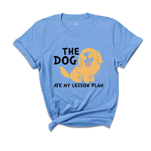 The Dog Ate My Lesson Plan Shirt, Floral Dog Shirt, Happy Tail Dog Tee, Golden Dog Gift, Sassy Dog Shirt