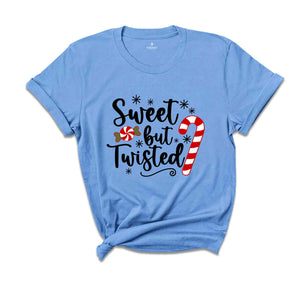 Sweet But Twisted Candy Cane Shirt, Christmas Gift, Winter Costume, Holiday Tee, 2024 Christmas T-Shirt, Christmas Outfit