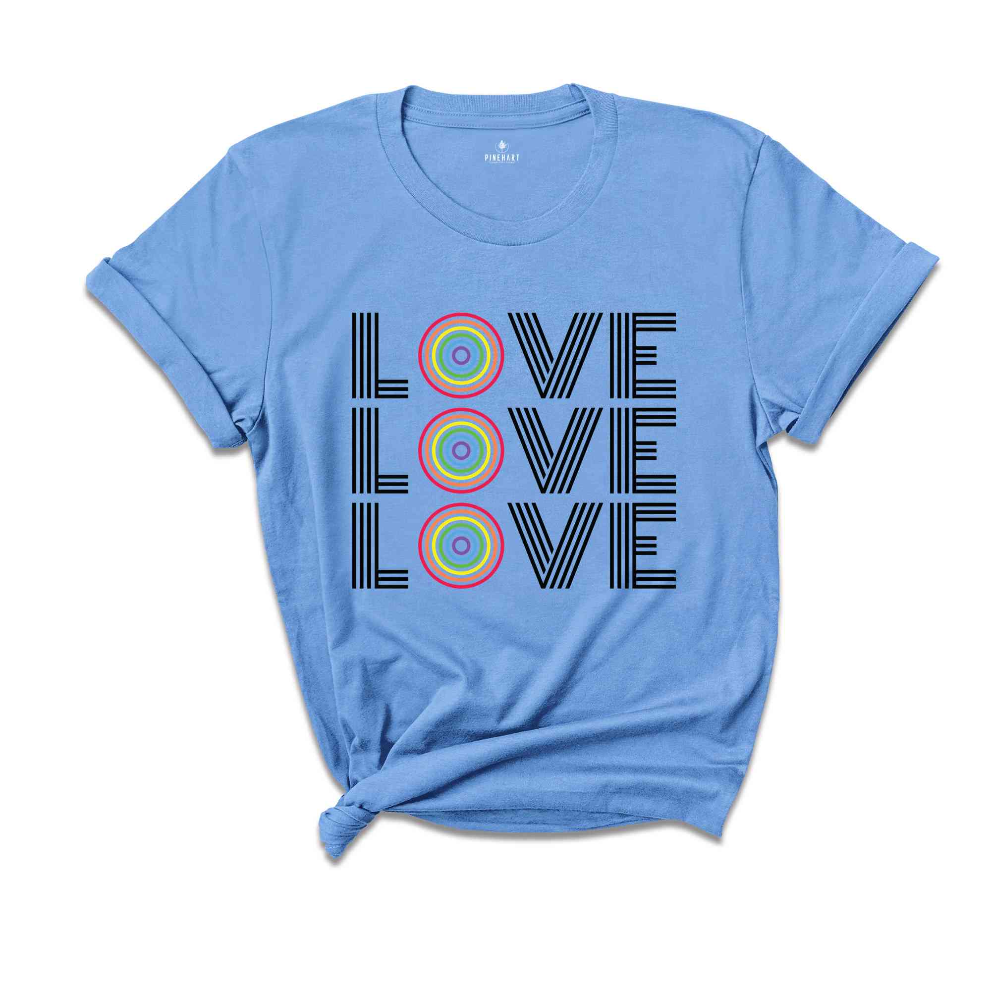 Pride Love Shirt, Retro Gay Pride Shirt, Love Is Love Shirt, LGBTQ Pride Shirt, Lesbian Shirt, Bi Pride Shirt, Gay Ally Shirt, Rainbow Shirt