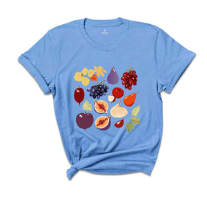 Vintage Fruit Shirt, Figs Shirt, Botanical Fruit Shirt, Vegan Shirt, Foodie Shirt, Cute Plant Shirt, Fruit Lover Shirt