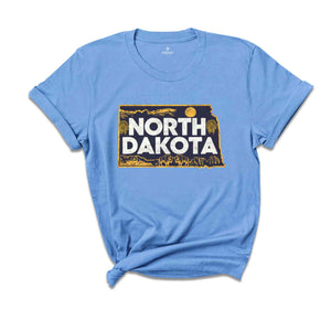 !Retro State Of North Dakota Shirt, State Of North Dakota Shirt, State Shirt, North Dakota Shirt, North Dakota Lover Shirt, Family Trip Tee