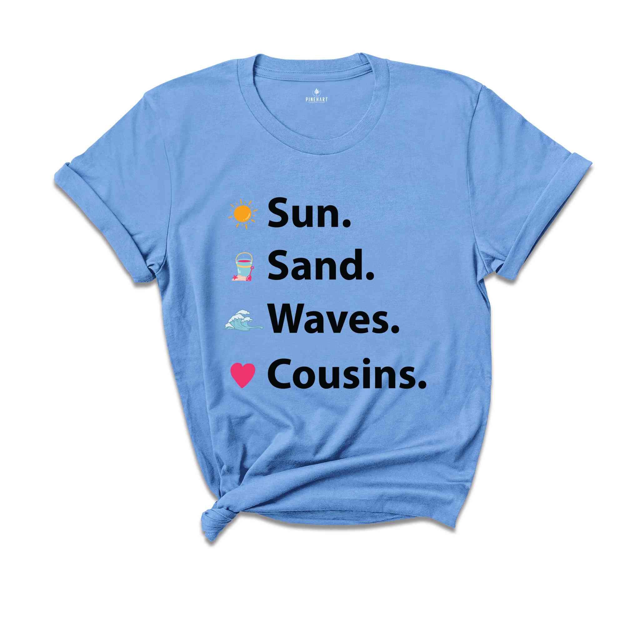 Sun Sand Waves Cousins T-Shirt, Summer Vacation Funny Shirt, Cousins Crew Matching Shirts, Beach Lovers T-Shirt