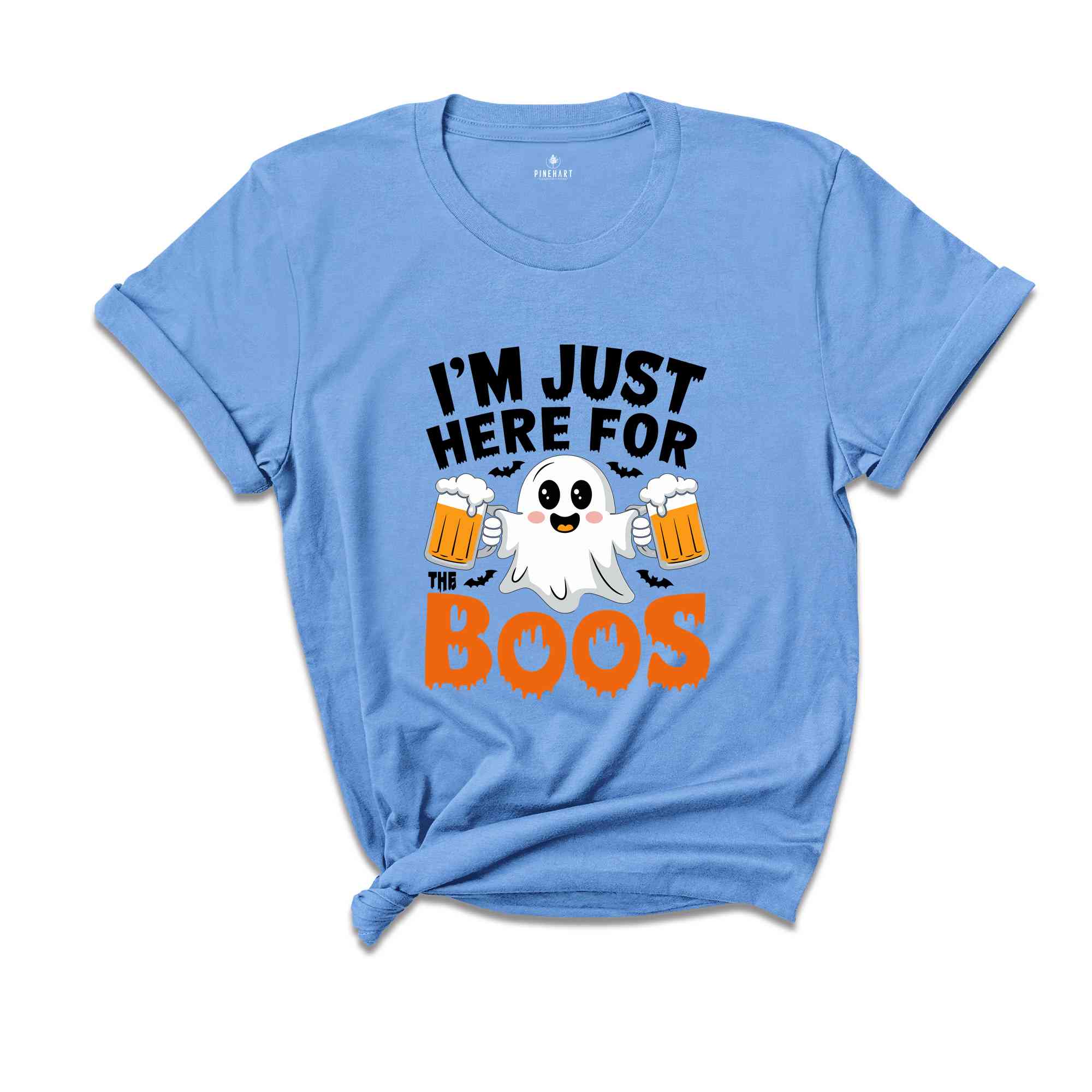 I'm Just Here for the Boos Shirt, Funny Halloween Ghost Shirt, Beer Lover Tee, Drinking Ghost, Halloween Party, Funny ghost Shirt