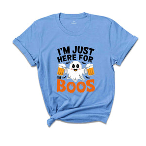 I'm Just Here for the Boos Shirt, Funny Halloween Ghost Shirt, Beer Lover Tee, Drinking Ghost, Halloween Party, Funny ghost Shirt