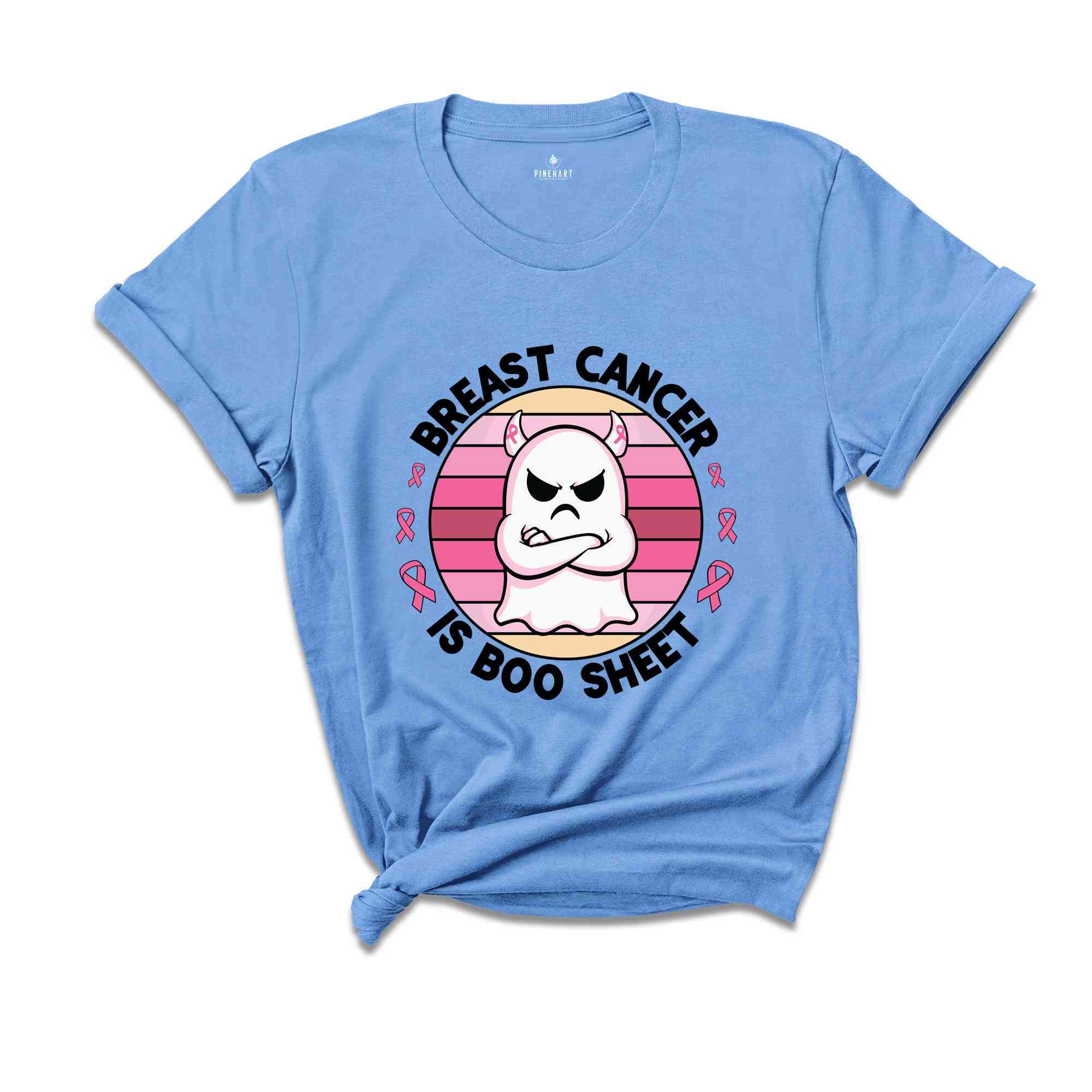 Breast Cancer Is Boo Sheet Shirt, Halloween Cancer Awareness Shirt, Halloween Ghost Shirt, In October We Wear Pink, Pink Ribbon Shirt