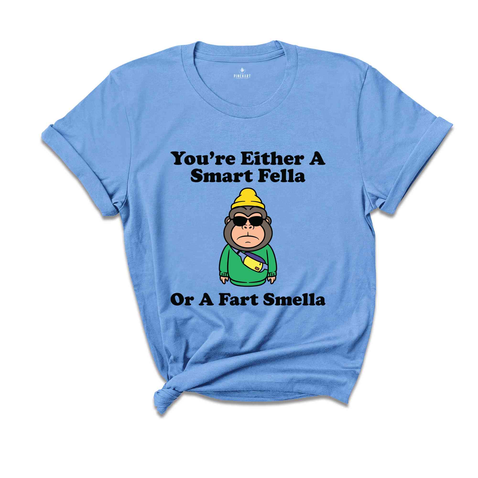 You're Either A Smart Fella Or A Fart Smella Shirt, Weird Gorilla Retro Shirt, Weird Animal Shirt, Meme Shirt, Cool Gorilla Shirt