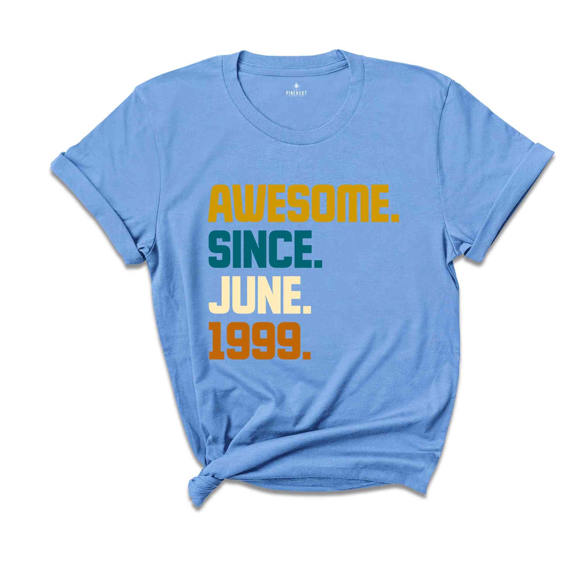 Awesome Since 1999 Shirt, 25th Birthday Idea, Birthday Gift For Him, 25th Birthday Gifts For Girls/Boys, Personalized Birthday T-shirt