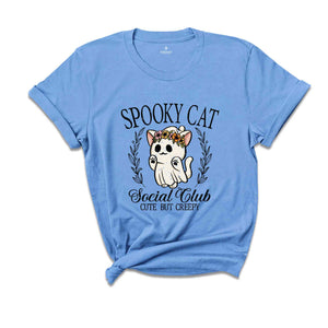 Spooky Cat Social Club Shirt, Cute Halloween Shirt, Cute Halloween Gift, Halloween Cat Shirt, Animal Lover Shirt, Halloween Mom Shirt