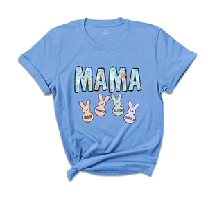 Custom Easter Mama With Kids Names Shirt, Mama Easter Shirt, Mom Easter Shirt, Cute Bunny Shirt, Easter Shirt, Easter Gift