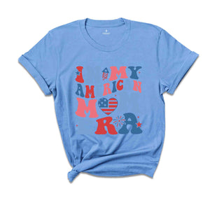 In My American Mom Era Shirt, Fourth Of July Shirt, Independence Day Shirt, July 4th Shirt, USA Shirt, Patriotic Shirt, Red White Blue Shirt