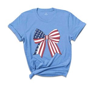 Coquette American Shirt, Coquette Bow Shirt, 4th of July Shirt, America Shirt, Freedom Shirt, American Flag Shirt, American girl Tee