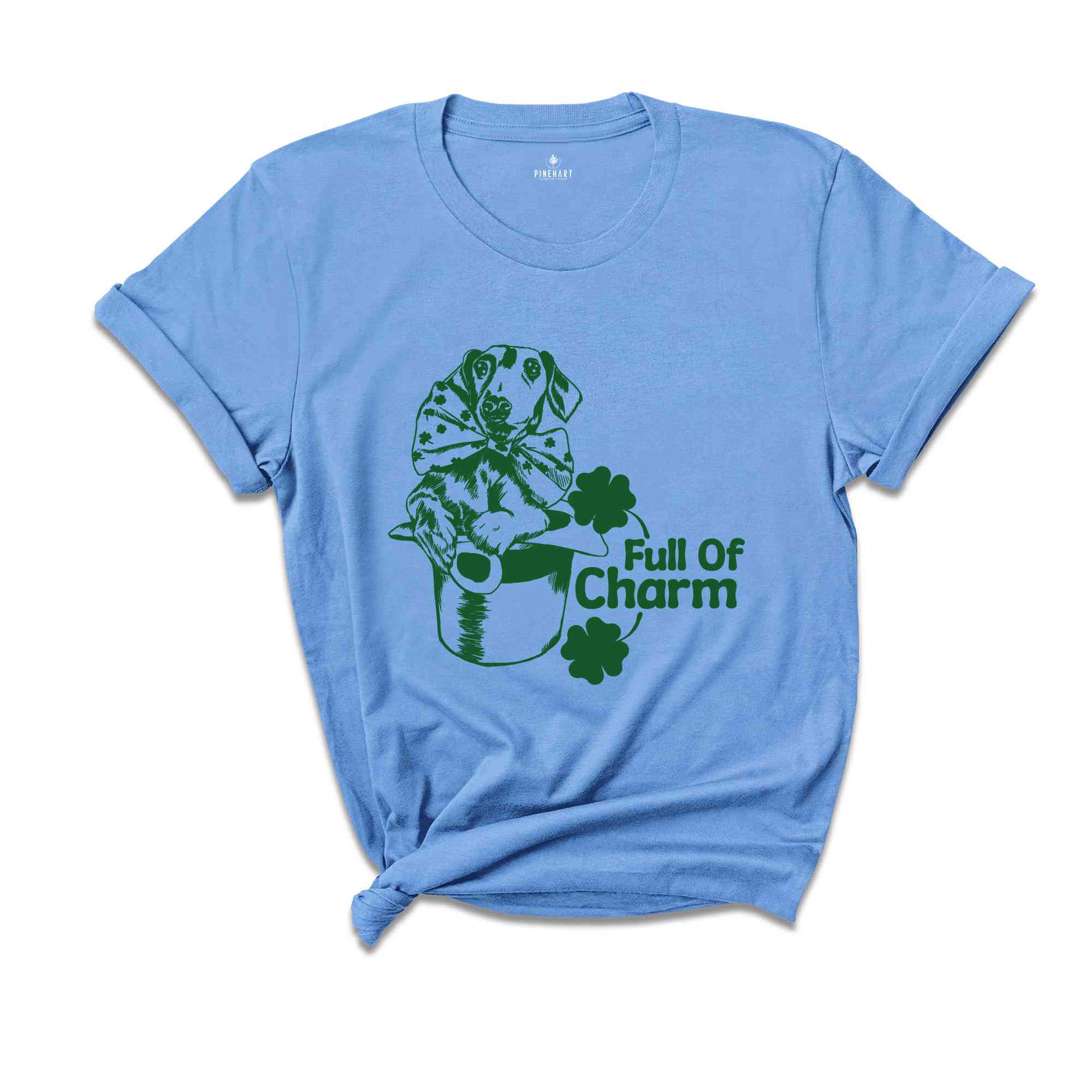 ST. Patrick Dog Shirt, Full Of Charm Shirt, Cute Irish Dog Shirt, Clover Dog Shirt, Lucky Dog Shirt, Dog Owner St. Patrick Day T-shirt