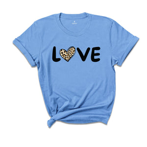 Leopard Love Shirt, Leopard Heart Shirt, Valentine's Day Shirt, Love Shirt, Hearts Shirt, Leopard Shirt, Couple Shirt, Valentine Shirt