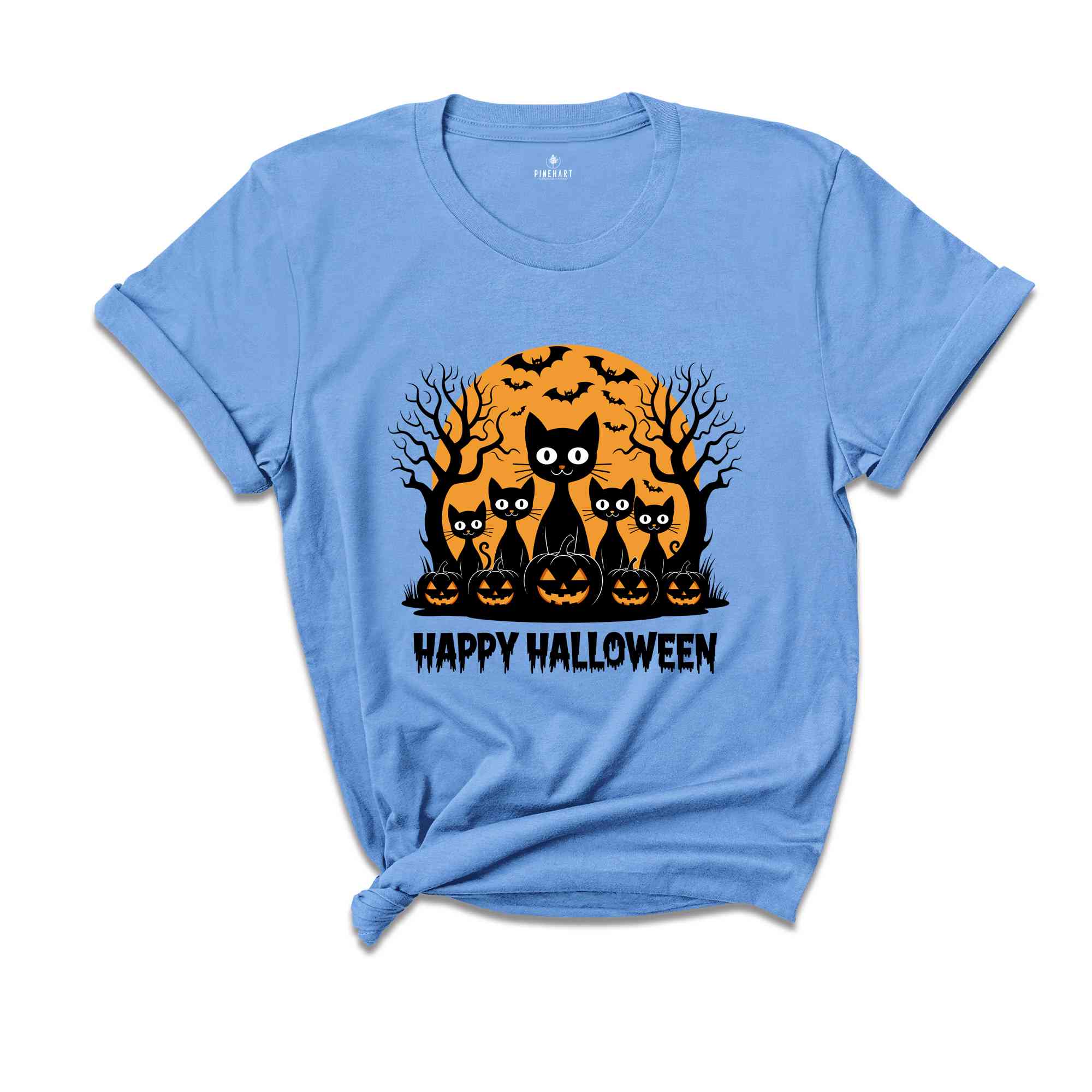 Happy Halloween Shirt, Witch scary Halloween shirt, funny Halloween shirt, Halloween Gift Shirt, Trick or Treat, Cat Pumpkin Night