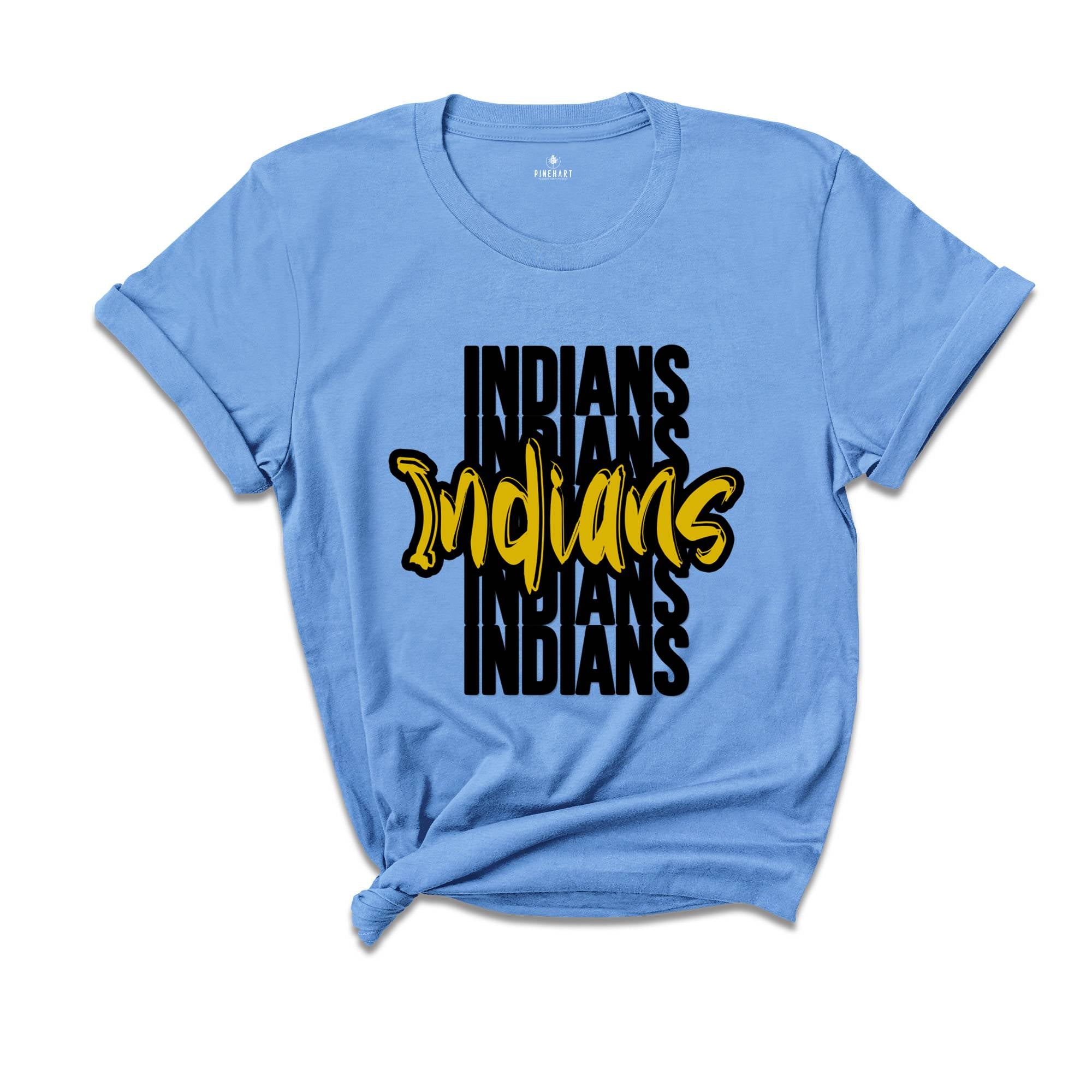 Team Mascot T-Shirt, Indians Team Shirt, Indians Football Tee, Indians Fan Gift, Indians School Tee, Indians School Spirit