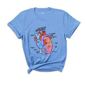 Heart Anatomy Shirt, Nurse Shirt, Anatomy Shirt, Cardiac Nurse Shirt, Cardiologist Anatomical Heart Shirt, Nursing Student,Heart Nurse Shirt