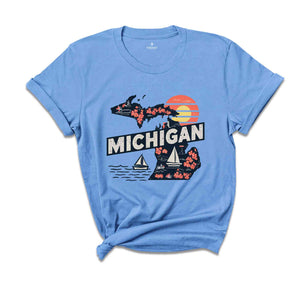 Retro State Of Michigan Shirt, State Of Michigan Shirt, State Shirt, Michigan Shirt, Michigan Lover Shirt, Family Trip Shirt, Travel Shirt