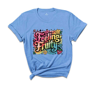 Feeling Fruity Shirt, LGBQT Shirt, Pride Month Shirt, Rainbow Shirt, Retro Frog Shirt, Gay Pride Shirt, Lesbian Pride Shirt