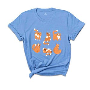 Cat Lovers Tee, Orange Cat Shirt, Gift For Cat Owner, Orange Tabby Cat Shirt, Cute Orange Cats T-shirt