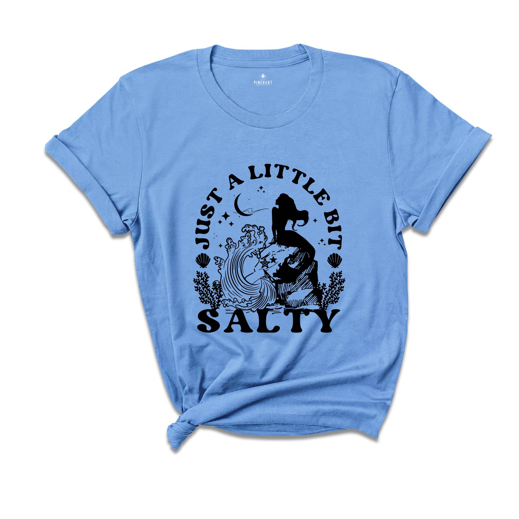 Just a Little Bit Salty Shirt, Funny Mermaid Squad Shirt, Mermaid Party T-Shirt, Mermaid Birthday T Shirt, Bridal Party Shirt, Girls Mermaid