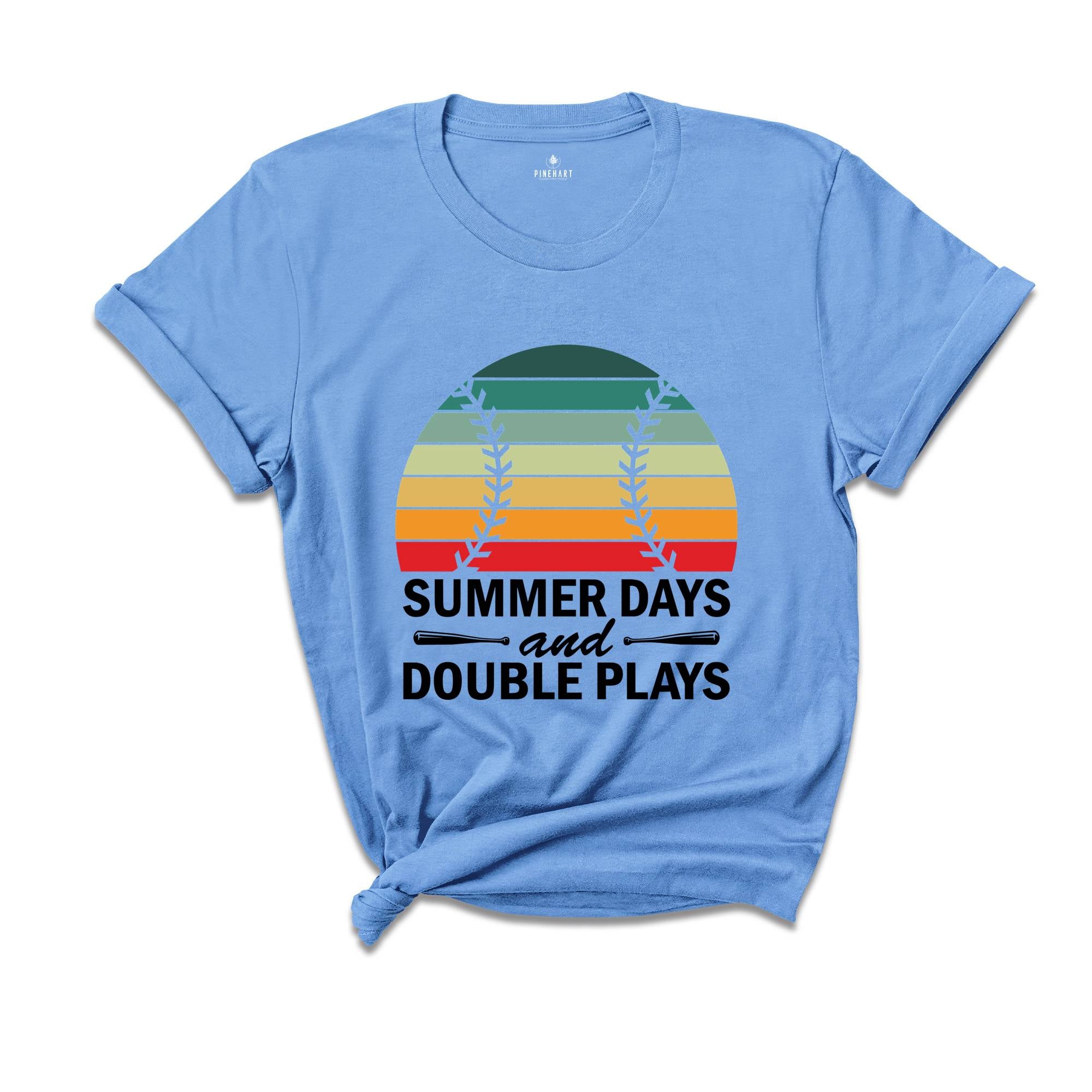 Summer Days and Double Plays Shirt, Baseball Shirt, Vacation Shirt, Baseball Lover Shirt, Game Day Shirt, Sport Shirt, Summertime Tee