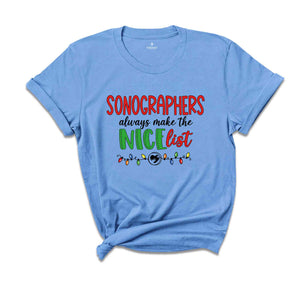 Sonographer Shirt, Christmas Sonographer, Xmas Gift, Sonographer Gift, Christmas Shirt, Xmas Shirt, Holiday Shirt, New Year Shirt