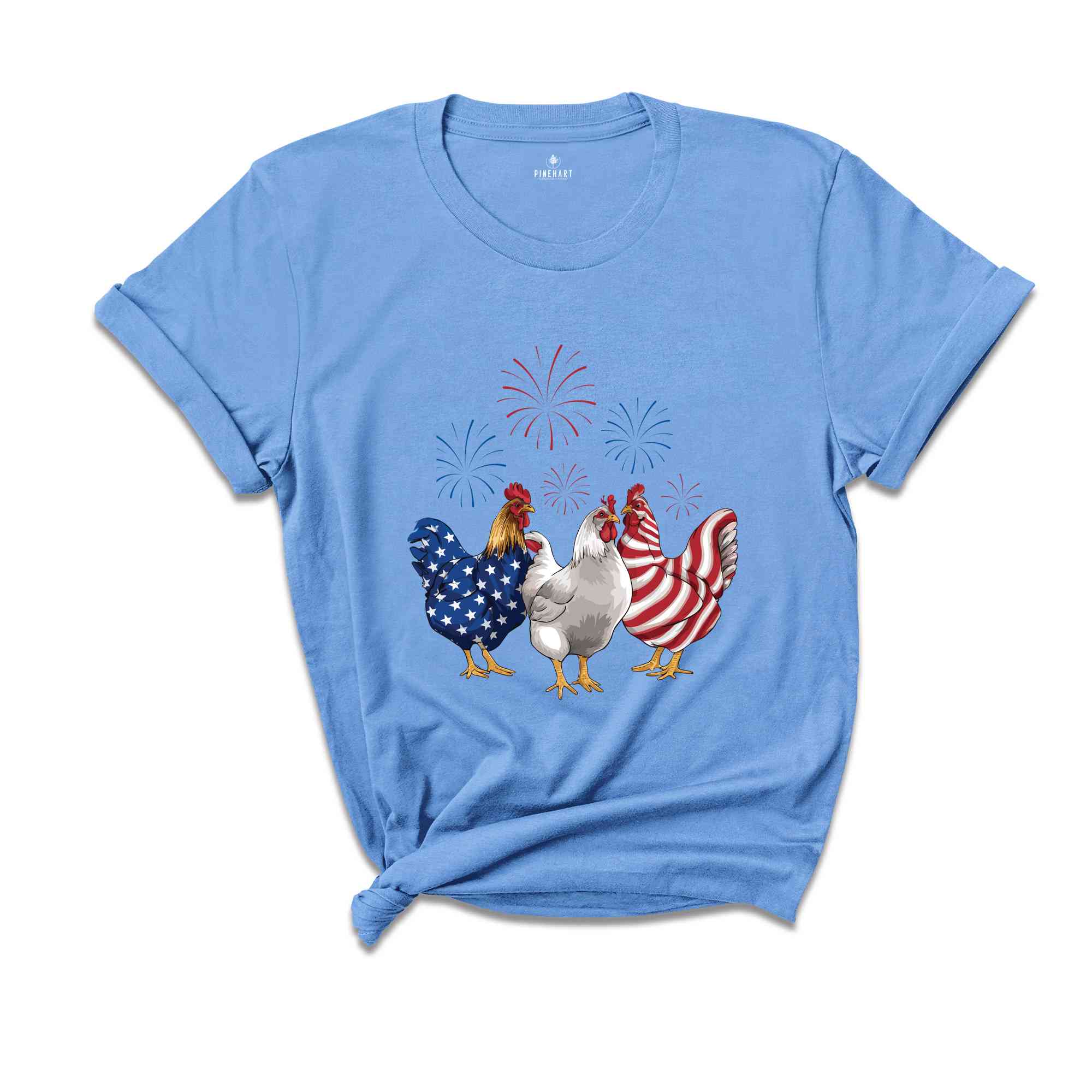 Fourth of July Americana Rooster Shirt, Independence Day Tee, American Pride Shirt, Patriotic Chicken Tee, Americana Rooster Shirt