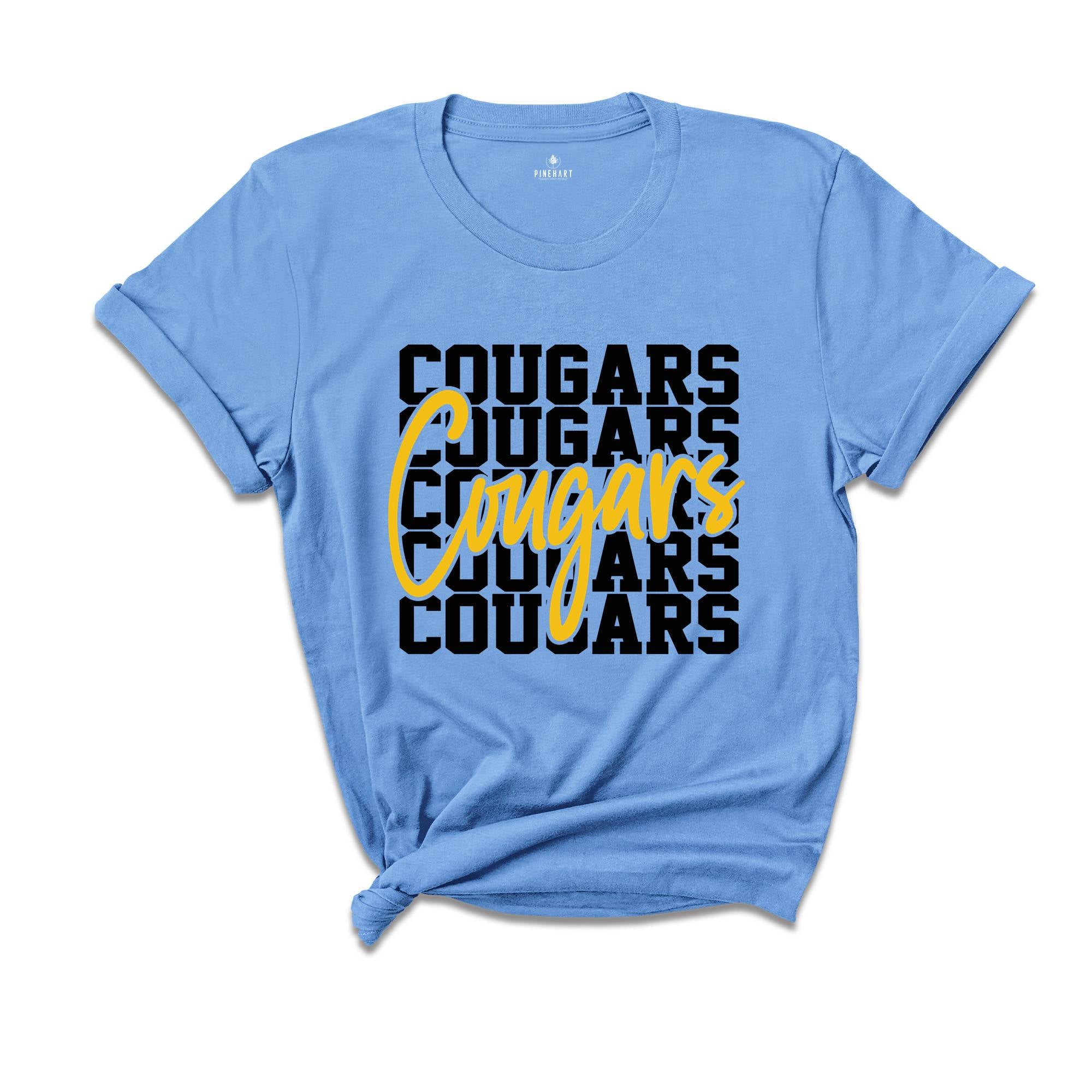 Team Mascot Cougars Team Shirt, Cougars Team Spirit Gift, Cougars Fan Shirt, Cougars School Shirt, Cougars School Spirit