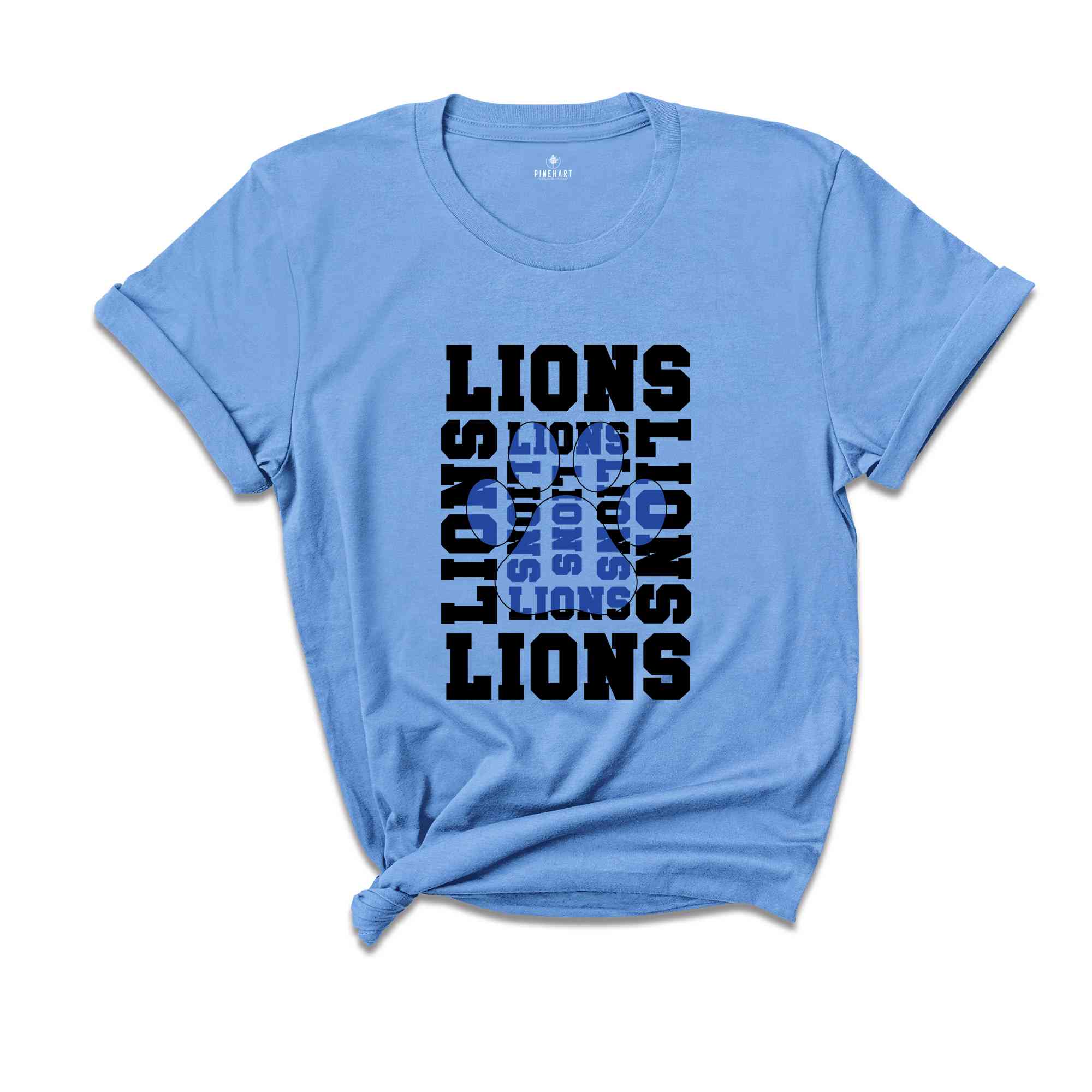 Stacked Lions Paw, Lions Mascot Shirt, Lions Lover Shirt, Lions Cheer Tee, School Spirit Shirt, Lions School Team Shirt,