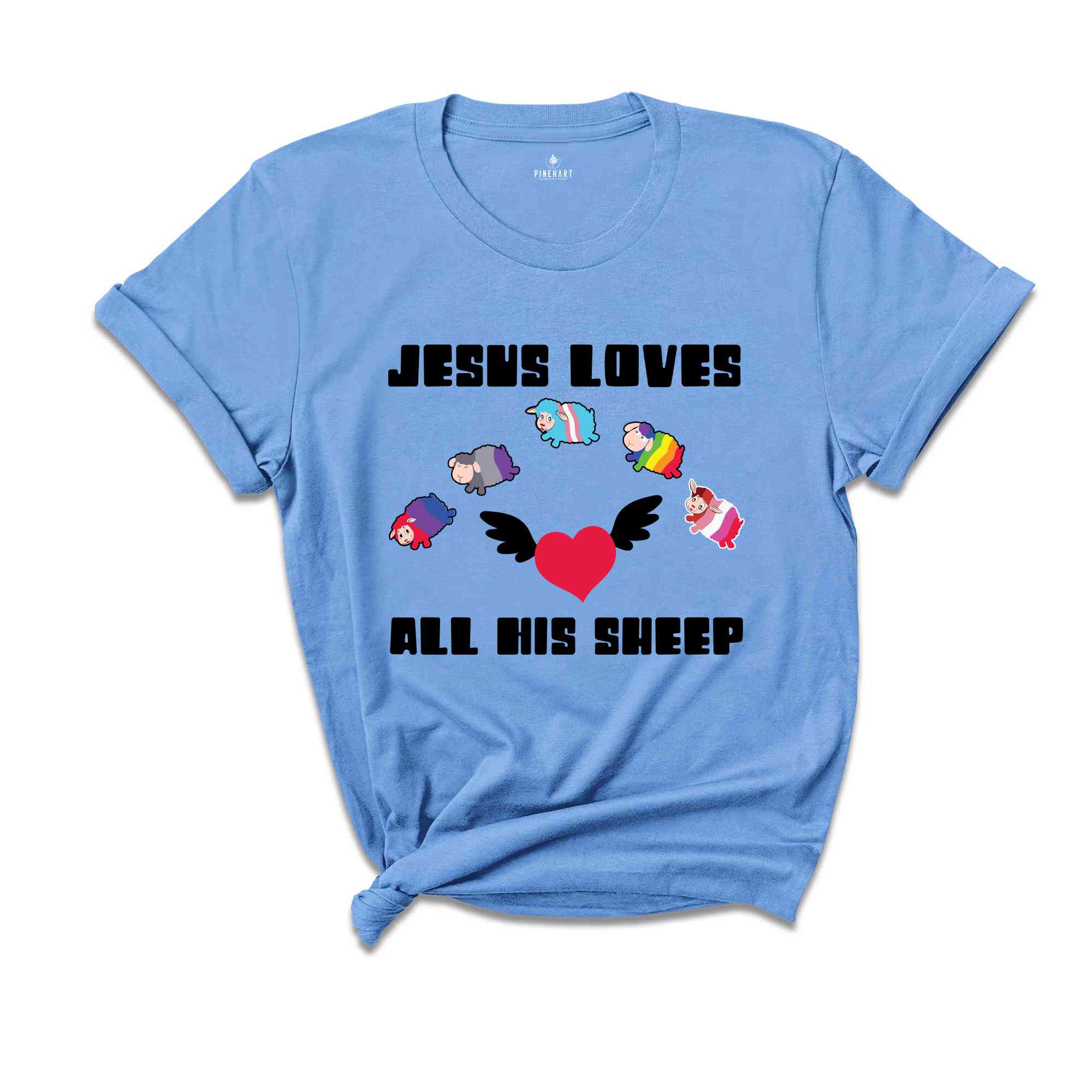 Jesus Loves All His Sheep Shirt, Pride Jesus Shirt, LGBT Pride Shirt, Gay Pride LGBTQ Shirt, LGBT Shirt, Rainbow Pride Shirt, Pride Shirt