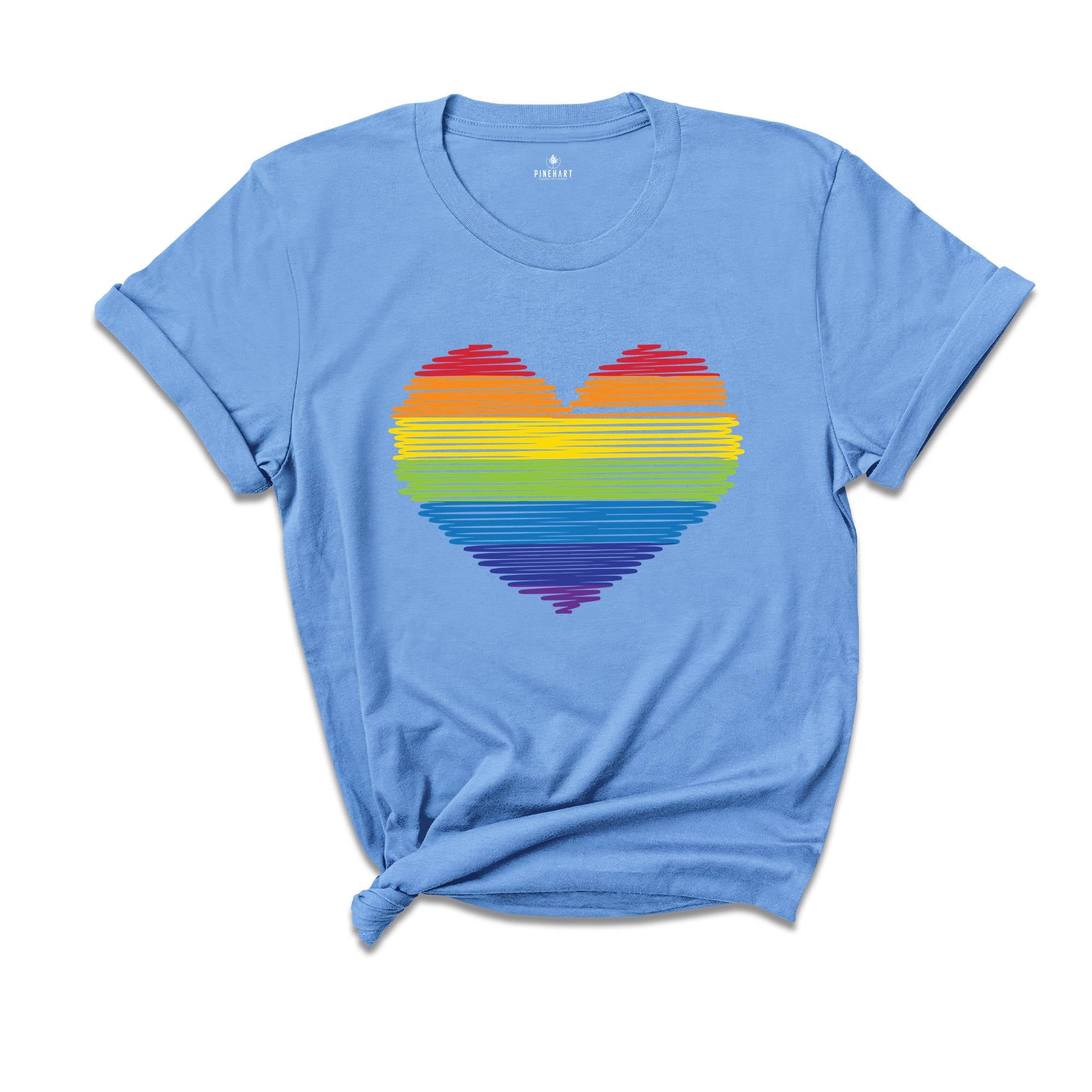 LGBT Love Shirt, Gay Shirt, Pride Shirt, Heart Shirt, Heart Gay Shirt, Gay Pride Shirt, LGBTQ Shirt, Pride Heart Shirt, Rainbow Shirt