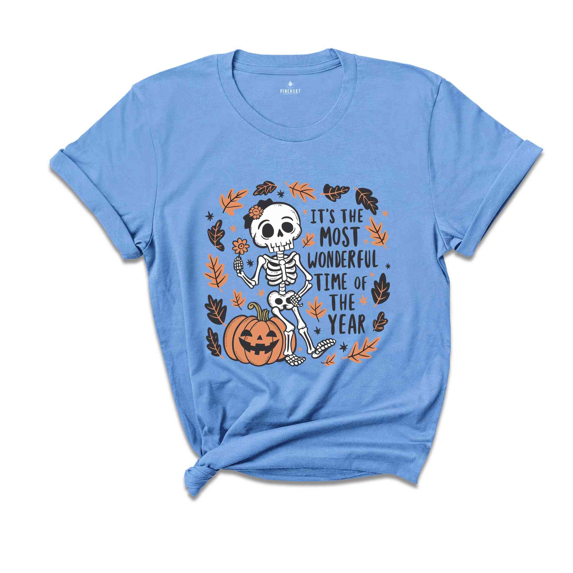 It's The Most Wonderful Time Of The Year Halloween Skeleton Shirt, Halloween Pumpkins Shirt, Halloween Shirt, Spooky Season Shirt