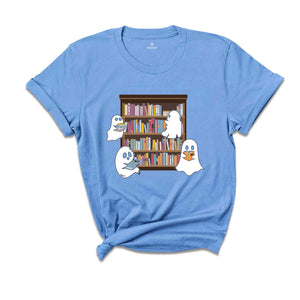 Reading Ghost Shirt, Ghost Shirt, Bookish Ghost Shirt, Book Reader Halloween Shirt, Book Ghosts Shirt, Halloween Shirt, Bookworm Shirt