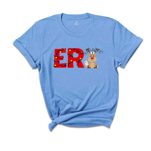 ER Nurse Christmas Shirt, Emergency Nurse Christmas T-Shirt, Emergency Department Nurse Xmas Tee, ER Christmas Holiday Gift