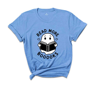 Read More Booooks Shirt, Spooky Season Shirt, Cute Spooky Teacher Shirt, Librarian Shirt, Teacher Halloween Shirt, Ghost Book Shirt