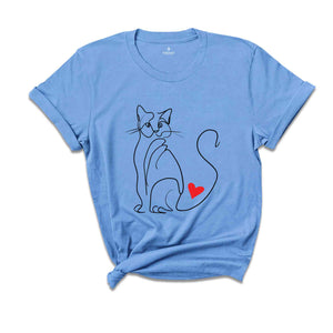 Minimalist Cat T-Shirt, Cat Lover Shirt, Gifts for Cat Lovers, Cat Mom Shirt, Animal Lover Tee, Cat Lovers Tee, Cat Owner Shir